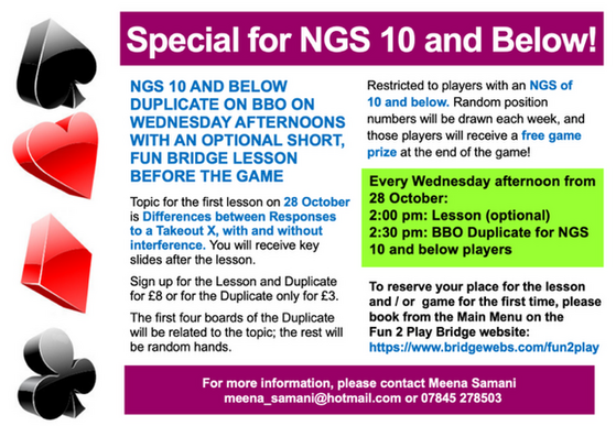 NGS 10 and Below games for Teenage Cancer Trust