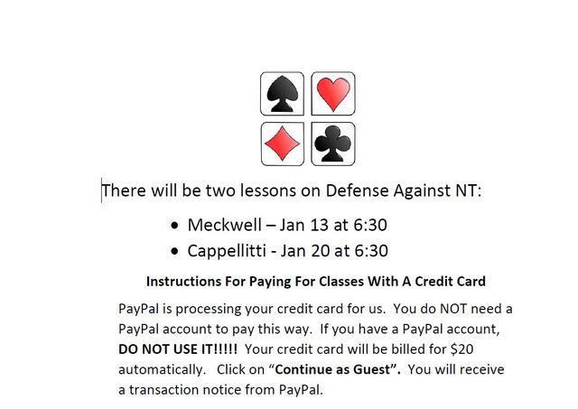 Defense Against Strong NT Starting January 13 2023