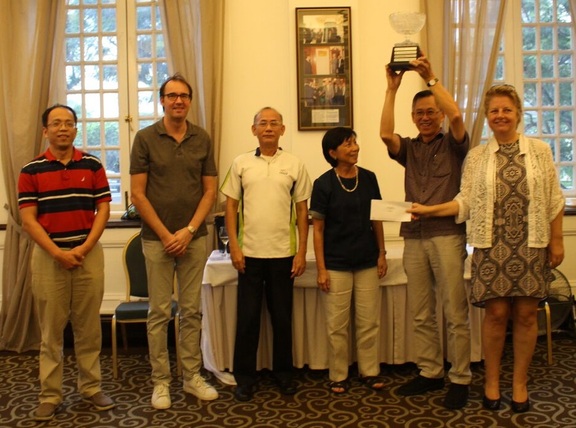 Geylang West Team Members Accept 2016 PBL Trophy