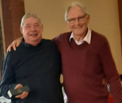 Andy receiving his 'Mayfield Pen'