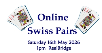 Online Swiss Pairs - Blue Pointed - Saturday 16th May 2026