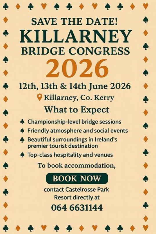 The Killarney Bridge Congress June 2026