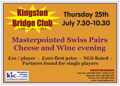 Book Swiss Pairs - Thursday 25th July