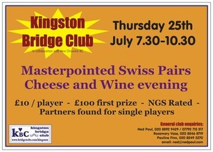 'Swiss Pairs' Evening  - July 25th
