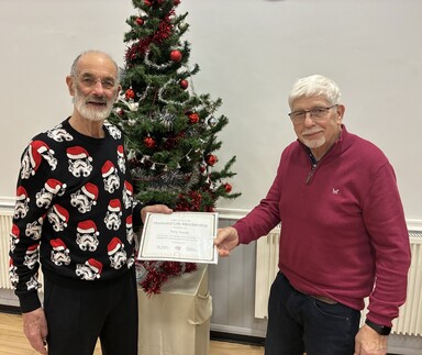 Tony Cundy receives Honorary Life Membership