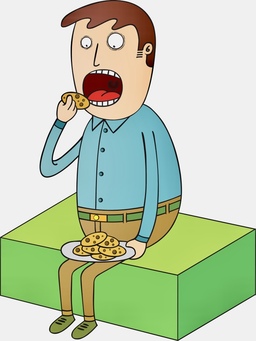 NOT A GOOD LOOK - EATING AT THE BRIDGE TABLE