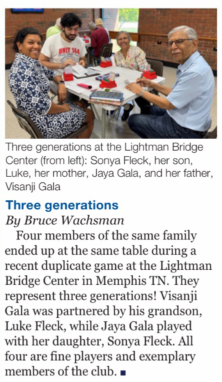 In November ACBL Magazine