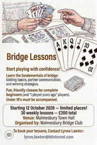 Bridge Lessons 2026/27