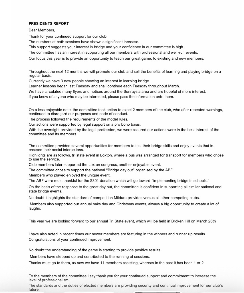 President Report 2023-2024