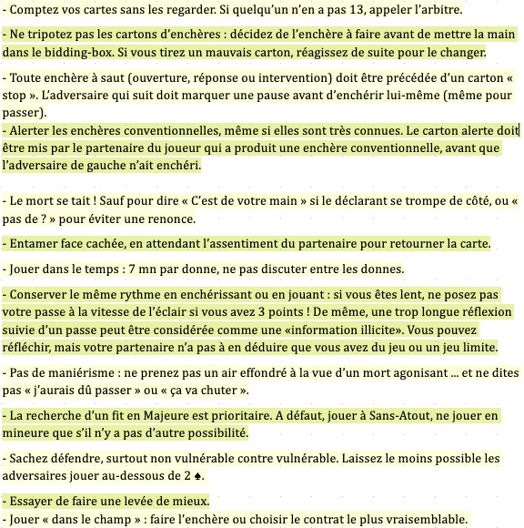 Jouons correctement