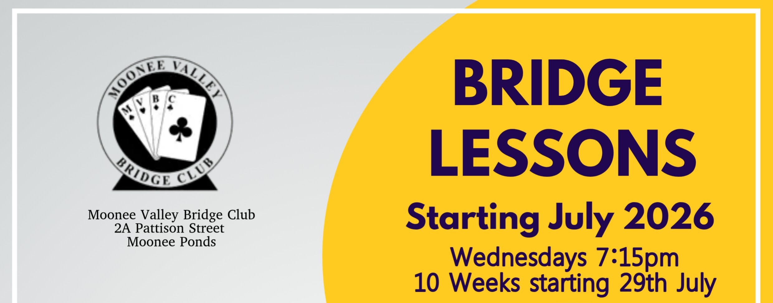 LESSONS STARTING SOON