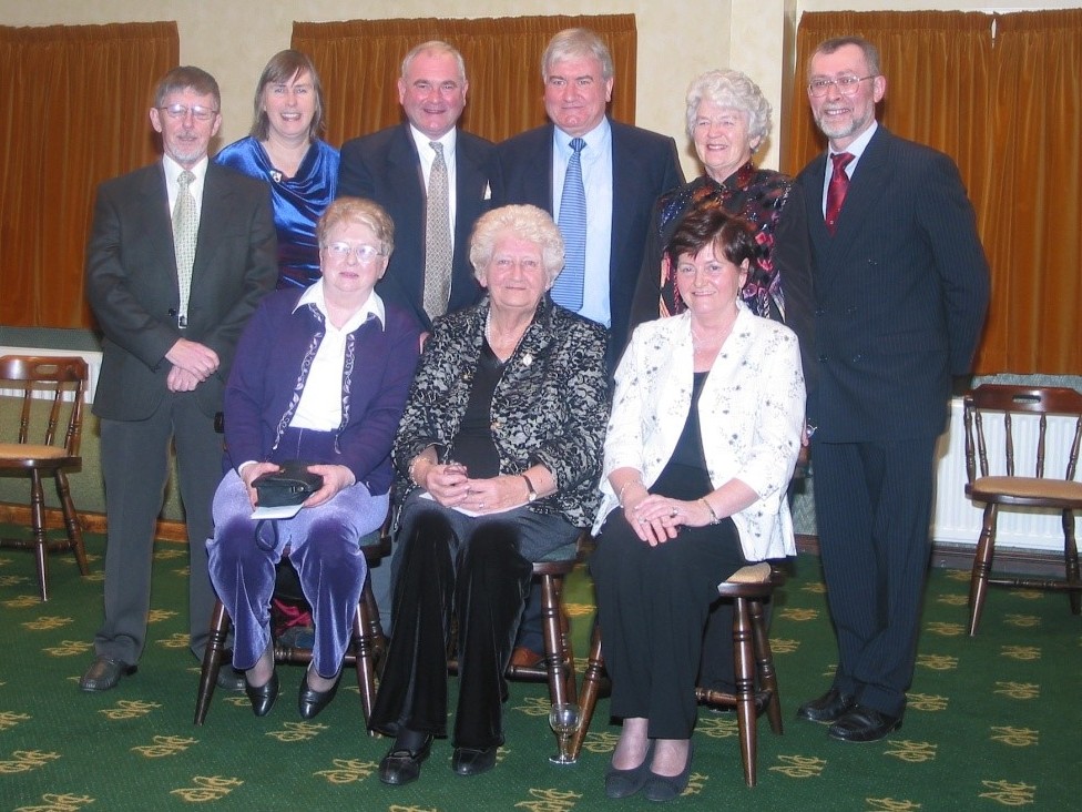 Photograph taken of the Committee in 2004 at 60th Anniversary of Newcastle Bridge Club. A dapper John Redmond on the extreme right, that’s how we will remember him.