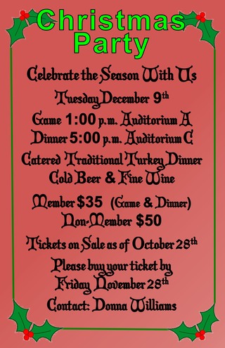 Christmas Party, December 9!