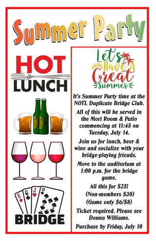 Summer Lunch Party! Tuesday July 14