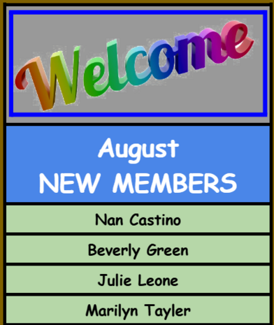 NEW MEMBERS- WELCOME