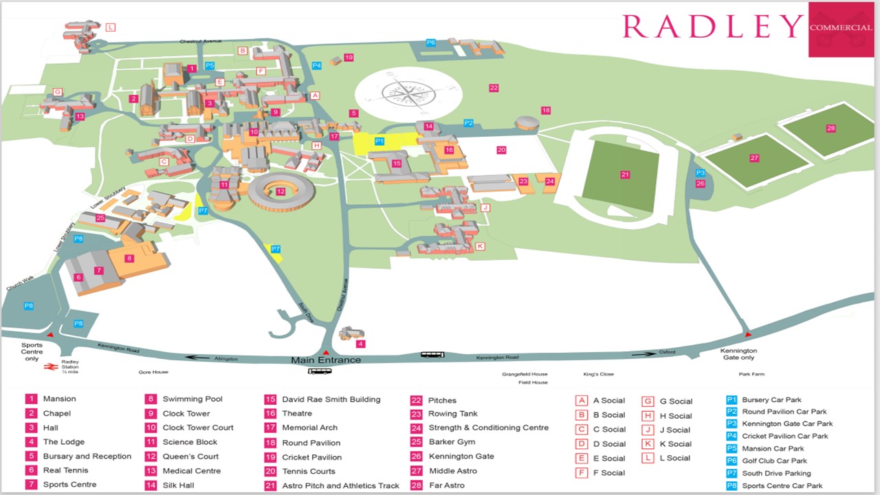 OBA CONGRESS @ RADLEY COLLEGE, ABINGDON DIRECTIONS