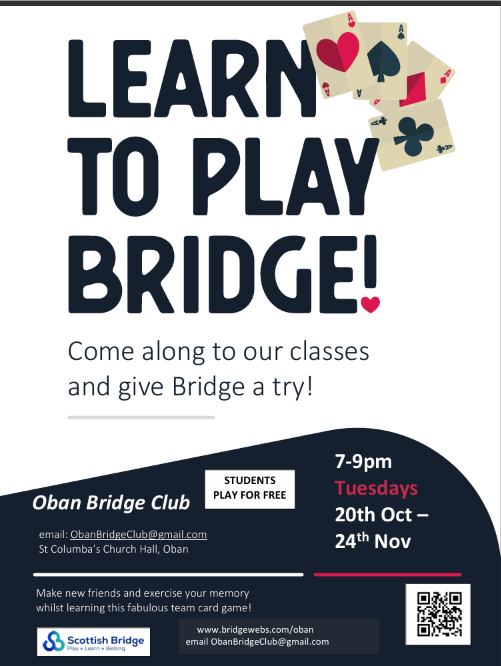 Bridge Lessons Starting Soon