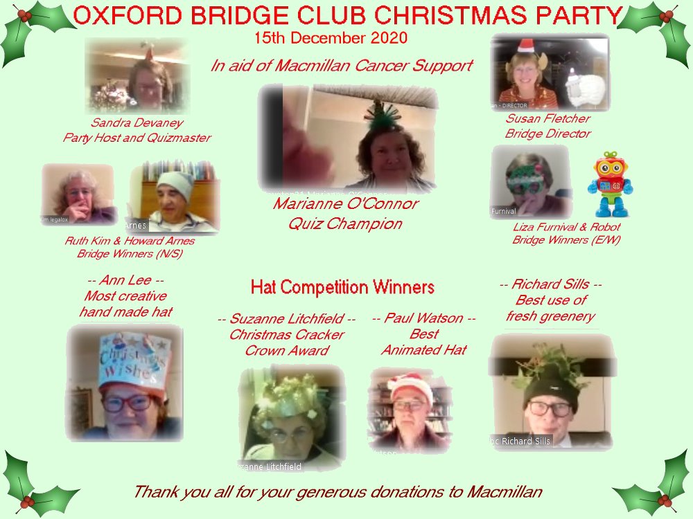 Oxford Bridge Club, Oxford, Oxfordshire.