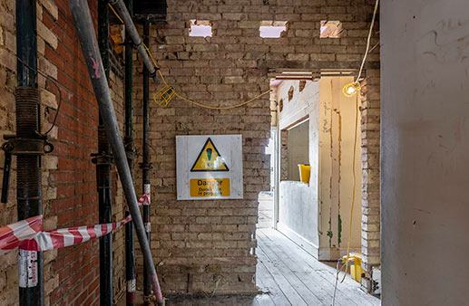 Corridor ready for demolition - 19 July