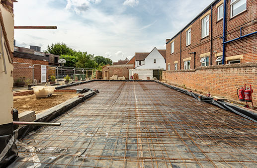 Ready to concrete floor of extension - 19 July