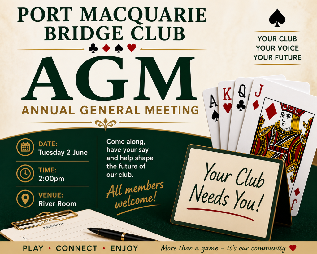 Port Macquarie Bridge Club AGM 2026