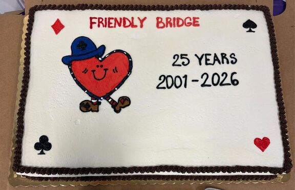 Our  Friendly  Bridge  25th  Anniversary  Cake