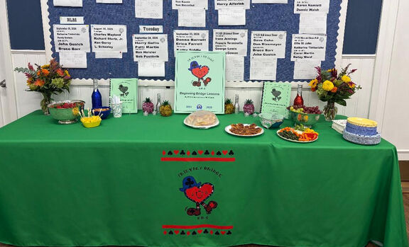 Our  Custom  Anniversary  Tablecloth  with  Refreshments