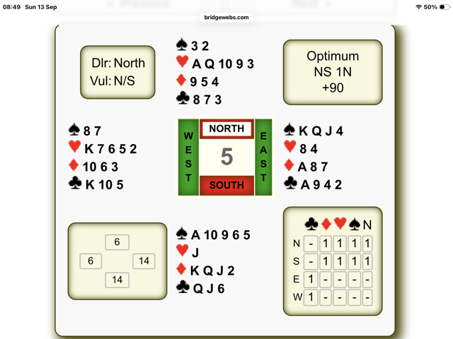 Hand of the Week - 11 September 2026