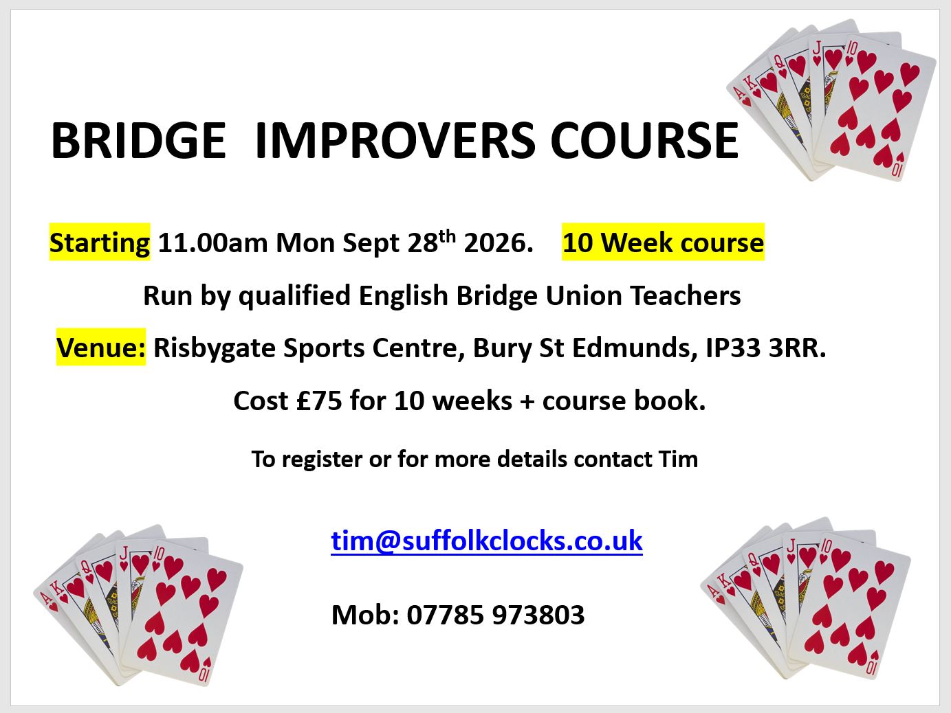 New Improvers Course 2026