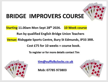 New Improvers course starting Sept 2026