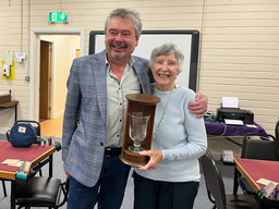 John O'Flaherty Trophy Winner Maura Byrne with Club President Pawel Turczynowicz