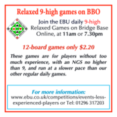 Relaxed Games on BBO