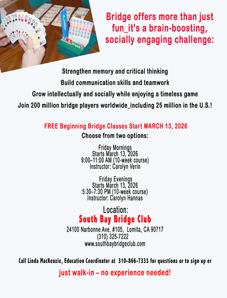 New Beginning March Classes on Fridays