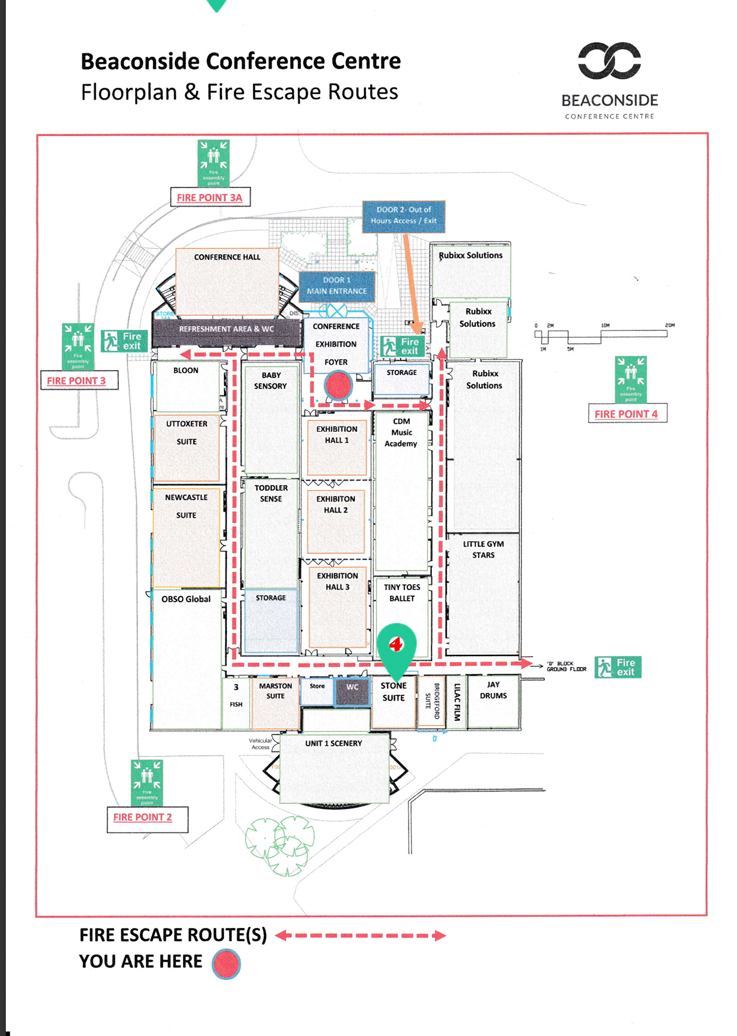 Enlarged diagram showing Map Pin on Stone Suite