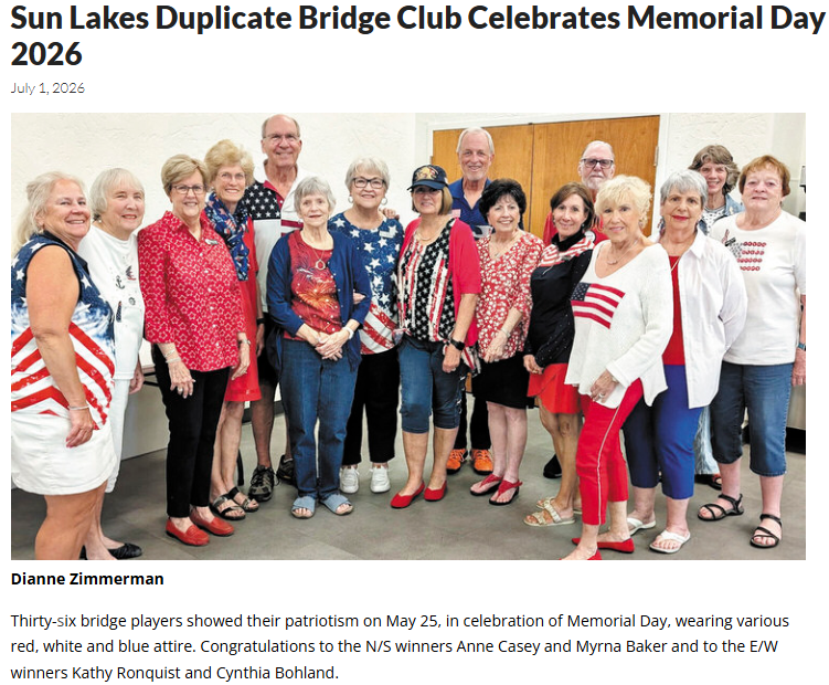 Memorial Day at the Club