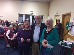 Joe Moran with Bridie Tarrant and Helen Doyle