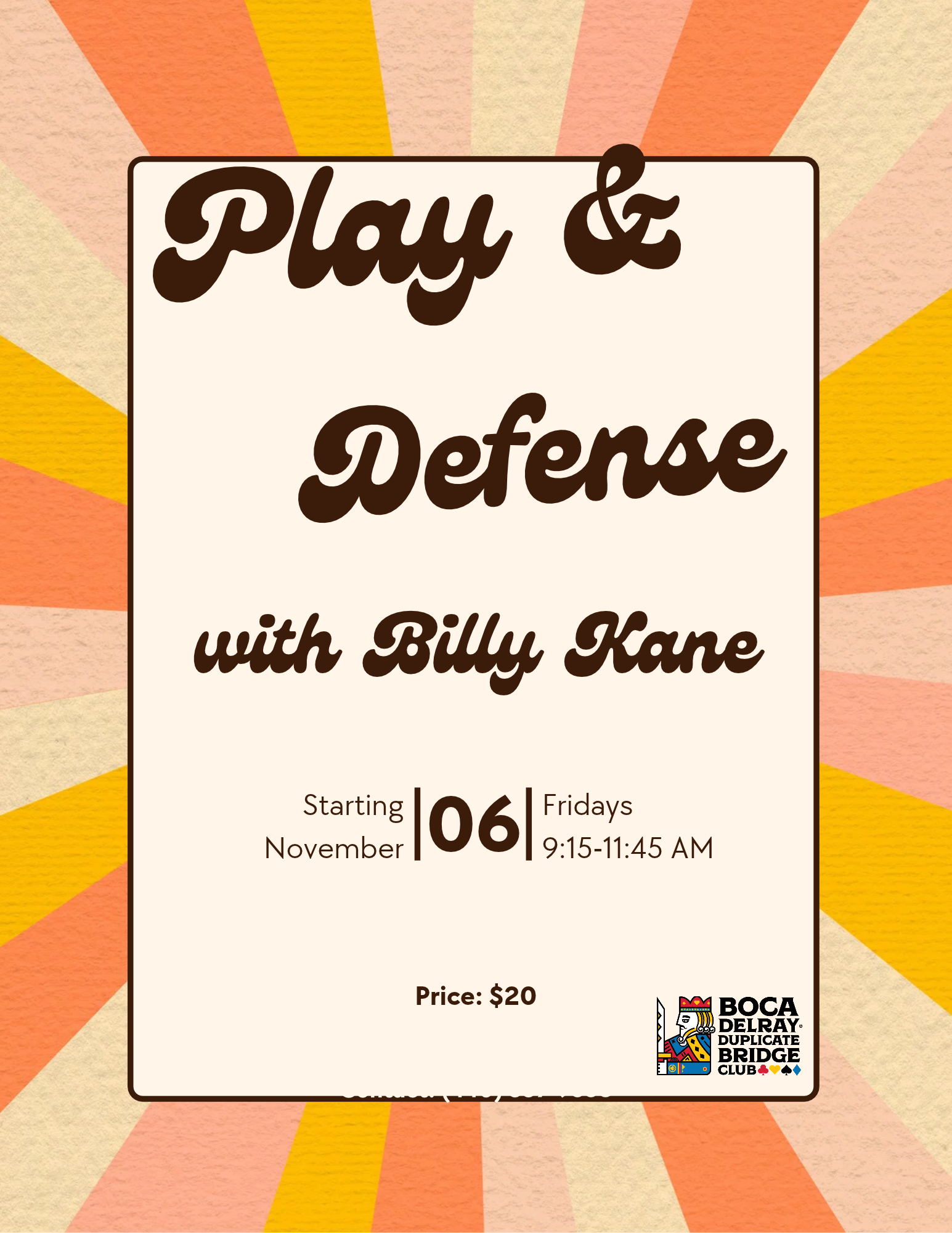 Play & Defense with Billy Kane