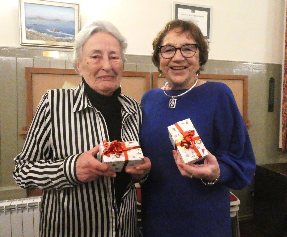 Ann and Joan our North South winners of our Christmas 2023 social