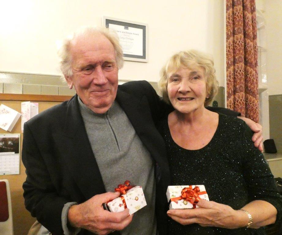 Chris and Judith our East West Winners at our Christmas Social