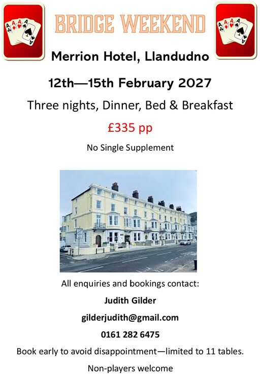 Holiday Llandudno Feb 27