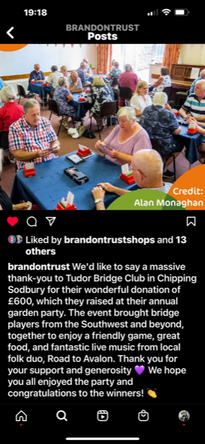 Happy to have helped - Brandon Trust