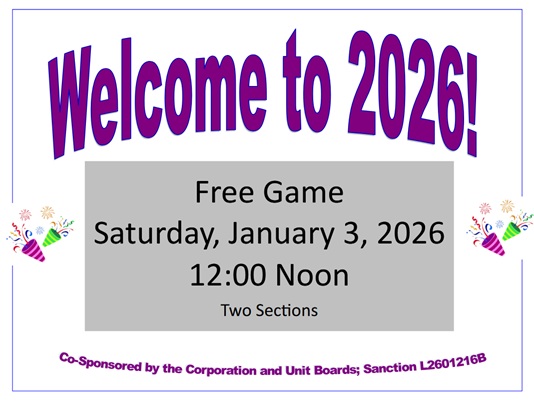 Free Game Saturday January 3