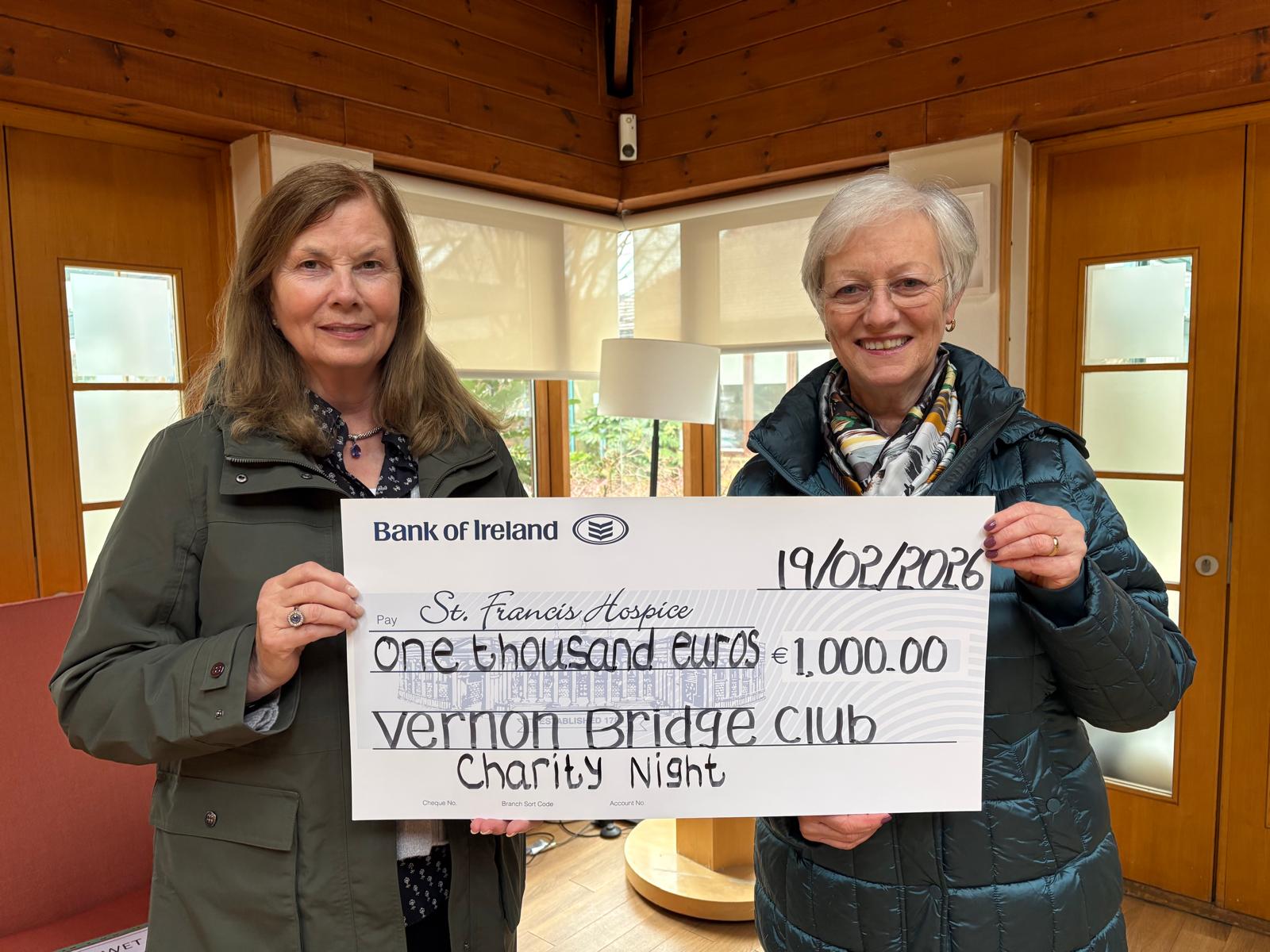 Donations from Vernon Charity Night 2026