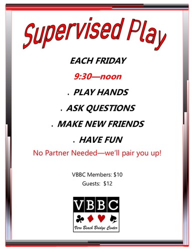 Supervised Play meets each Friday