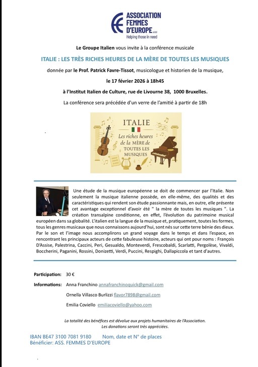 CONFÉRENCE MUSICALE