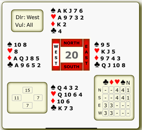 We were all bidding diamonds!