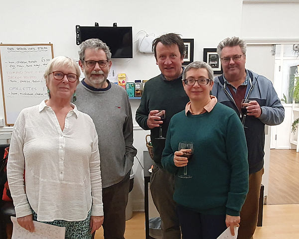 Young Chelsea Knockout 2023 winners team Brock—Sally Brock, Barry Myers, Graham Osborne, Frances Hinden, Richard Fedrick and (absent from the photo) Mike Scoltock